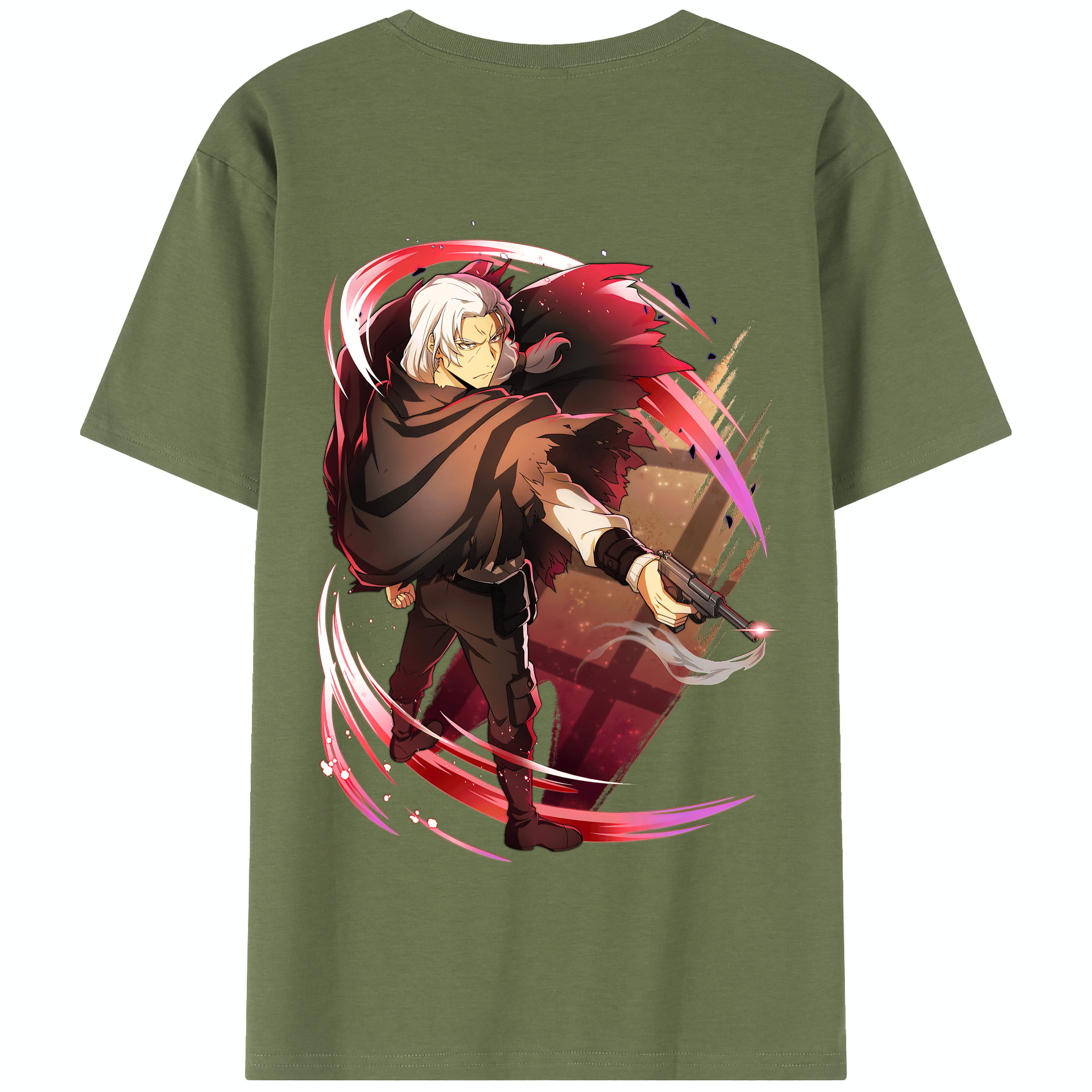 （画像用） 文豪ストレイドッグス Bungo Stray Dogs 綿100％半袖Tシャツ（背面プリント）